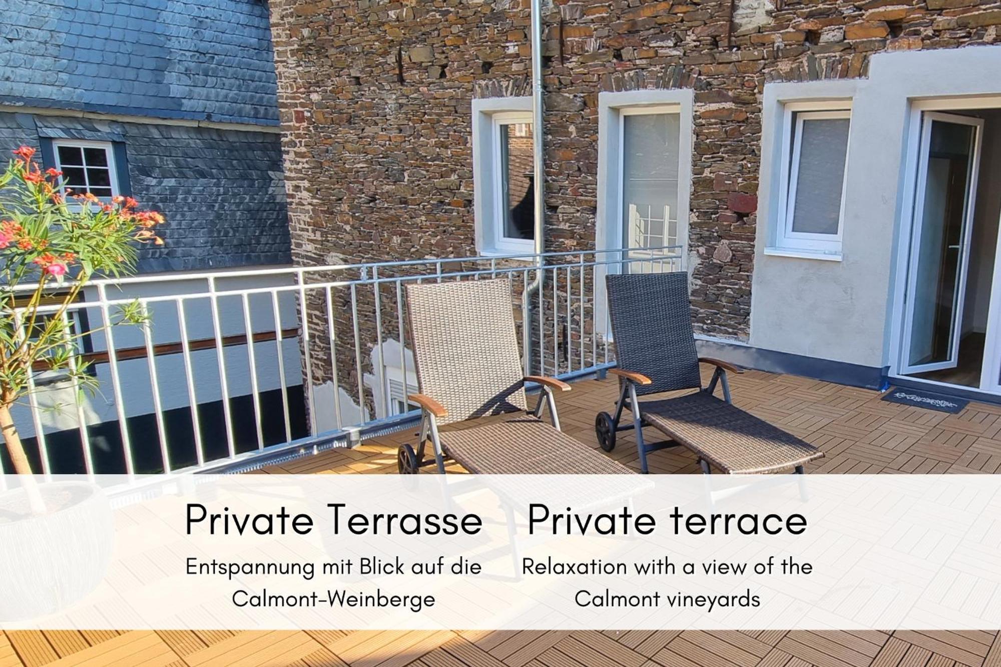 Winzerhaus Am Calmont - Terrasse Der Ruhe Leilighet Bremm Eksteriør bilde